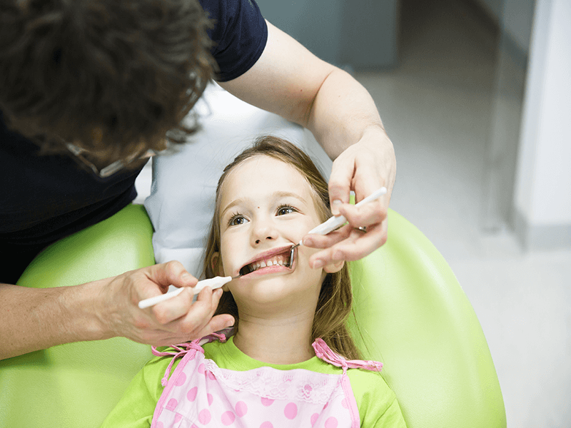 Cavity in a baby tooth